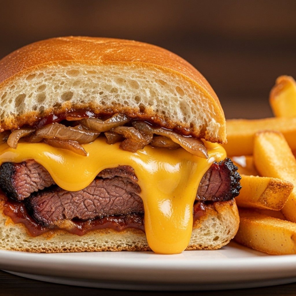 Brisket & Cheddar Melt Sandwich